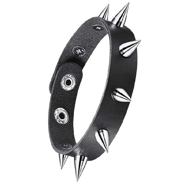 Pack of 4 Elastic Leather Armbands Punk Rock Style Adjustable Wristband for Various Wrist Sizes Nightclubs Cosplay