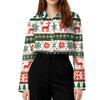 Women's Stylish Casual Christmas Print Long Sleeve Cardigan for Holiday and Everyday Wear