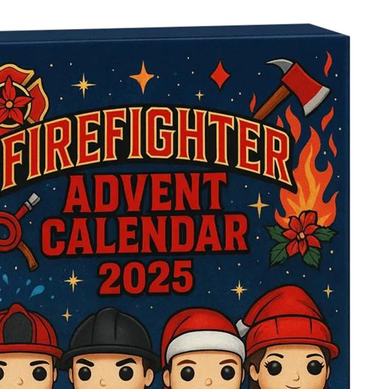 Christmas Advent Calendar 2025 24 Days Firefighter Countdown Calendar with Collectible Figures Holiday Gifts for Kids Adults