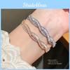Geometric Adjustable Bracelets For Women With Zirconia Inlay Fashion Jewelry Gift For Winter