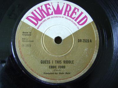 7inch Record EDDIE FORD  Guess I This Riddle DR2523 Duke Reid 1973 UK Reggae Ska  Dub Used