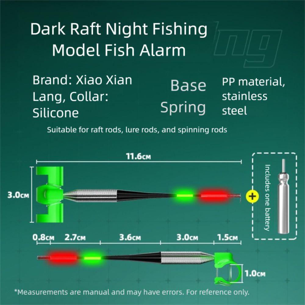 Night Fishing Fishing Rod Lighting Stick Bite Alarm Waterproof Fishing Bite Alarm Indicator Removable Float Tackle