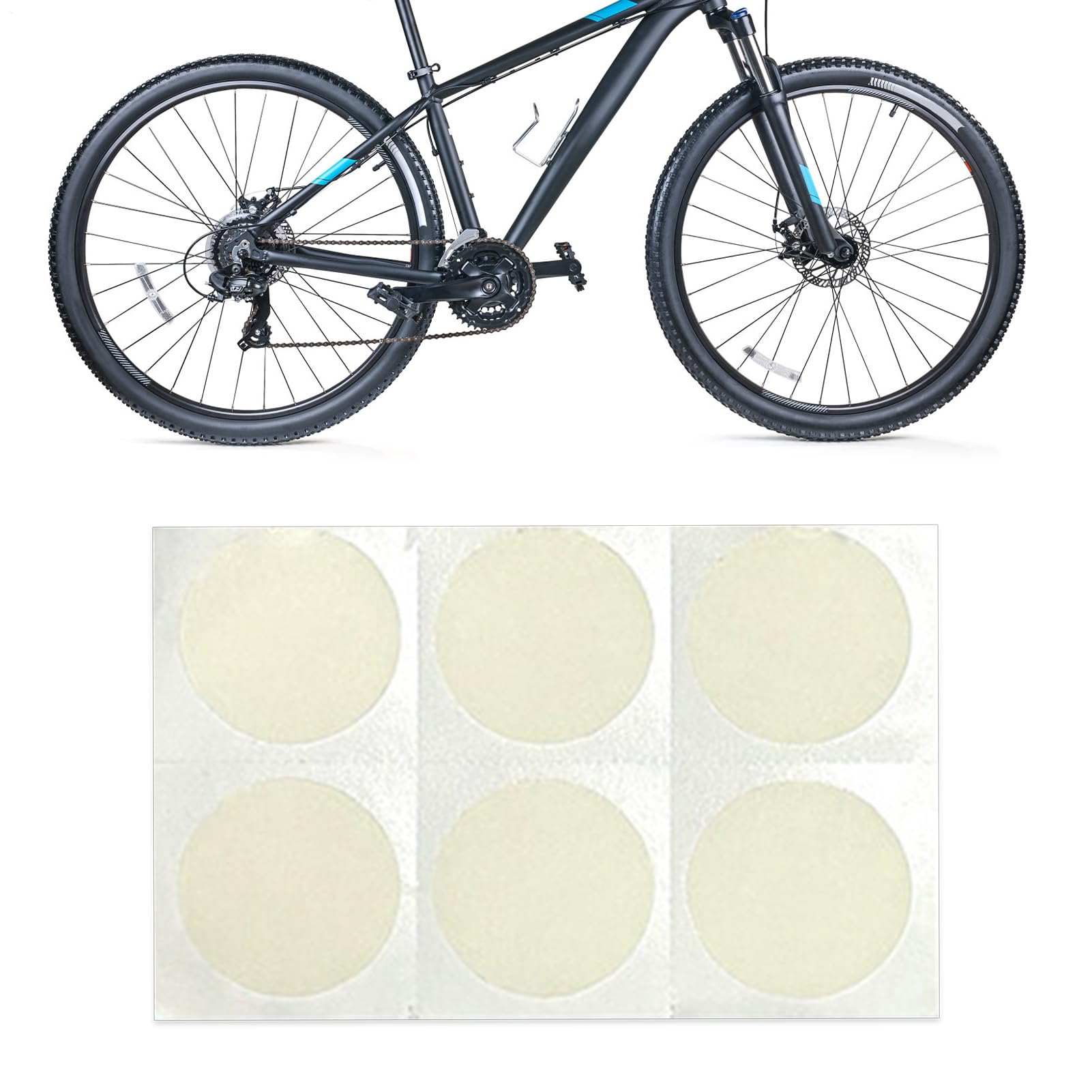 Tire Tube Patch, Bicycle Glueless Quick Tire Patch Road Mountain Bike Tire Repair Self See description