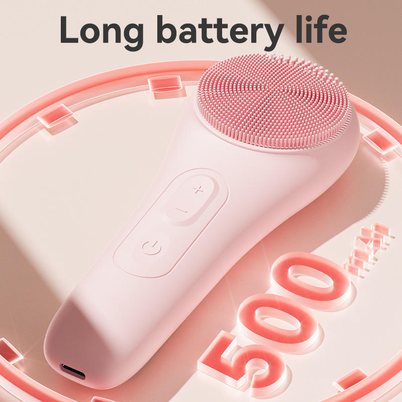 SHOmfrs Mini Electric Facial Cleansing Brush-Silicone Sonic Face Cleaner Deep Pore Cleaning Skin Massager for Household Car Use