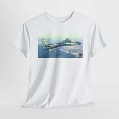 Retro Convair B-36 Peacemaker Six Turning, Four Burning Graphic Cotton T-Shirt