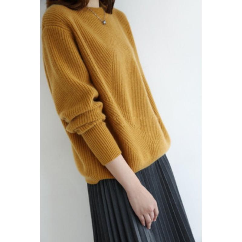 Autumn and Winter Women's Round Neck Sweater Loose Knitted Base Sweater Women's Pullover Sweater