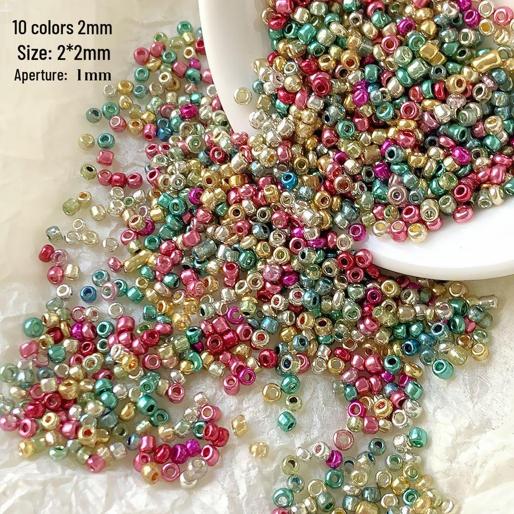 Perline di Rocaille Premium da 3mm Elettrolitiche Oro e Argento per Creazione di Gioielli Fai da Te