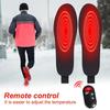 Heated Rechargeable Insoles 2000Mah Heating Insoles Remote Control Foot Warmer Insoles Shoe Inserts Washable Warm Insoles for