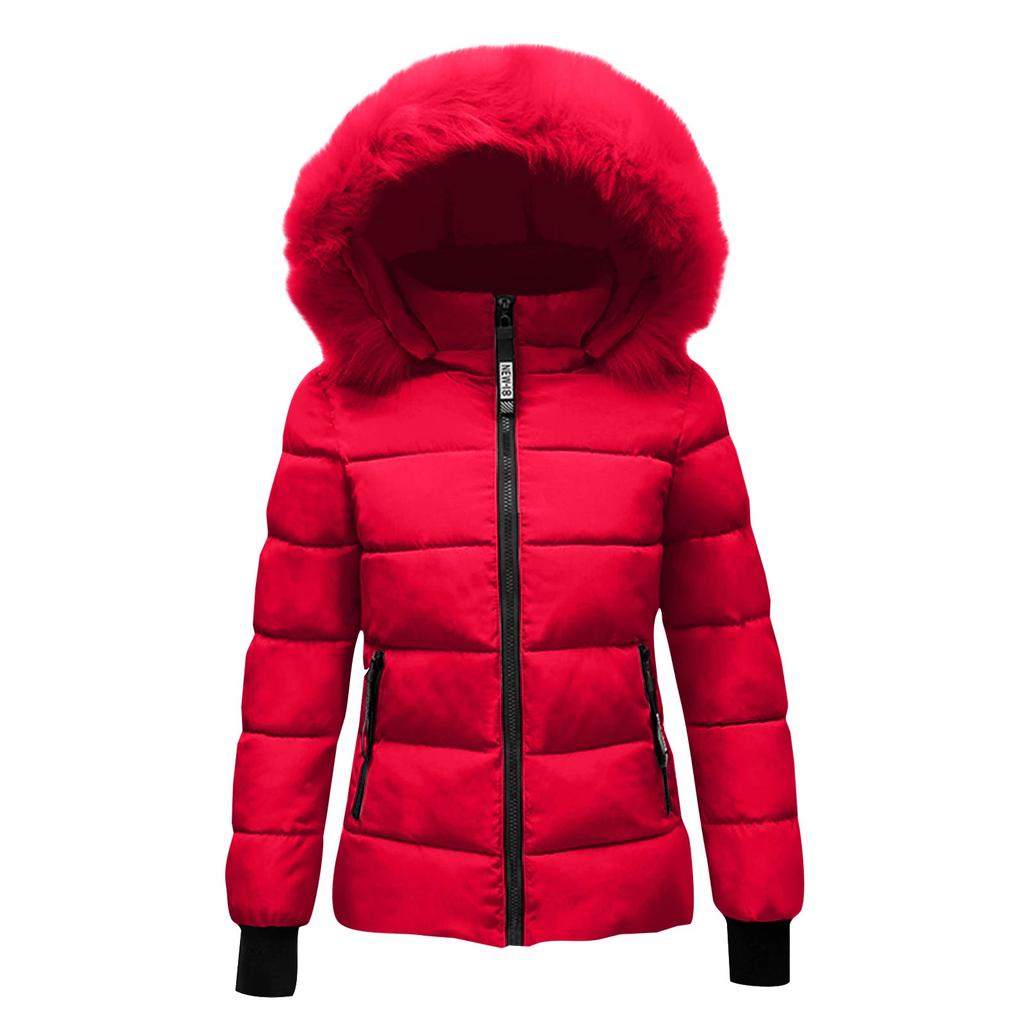 Winter Coat Women's Warm Jacket  Women's Long Sleeve Winter Coat With Pocket