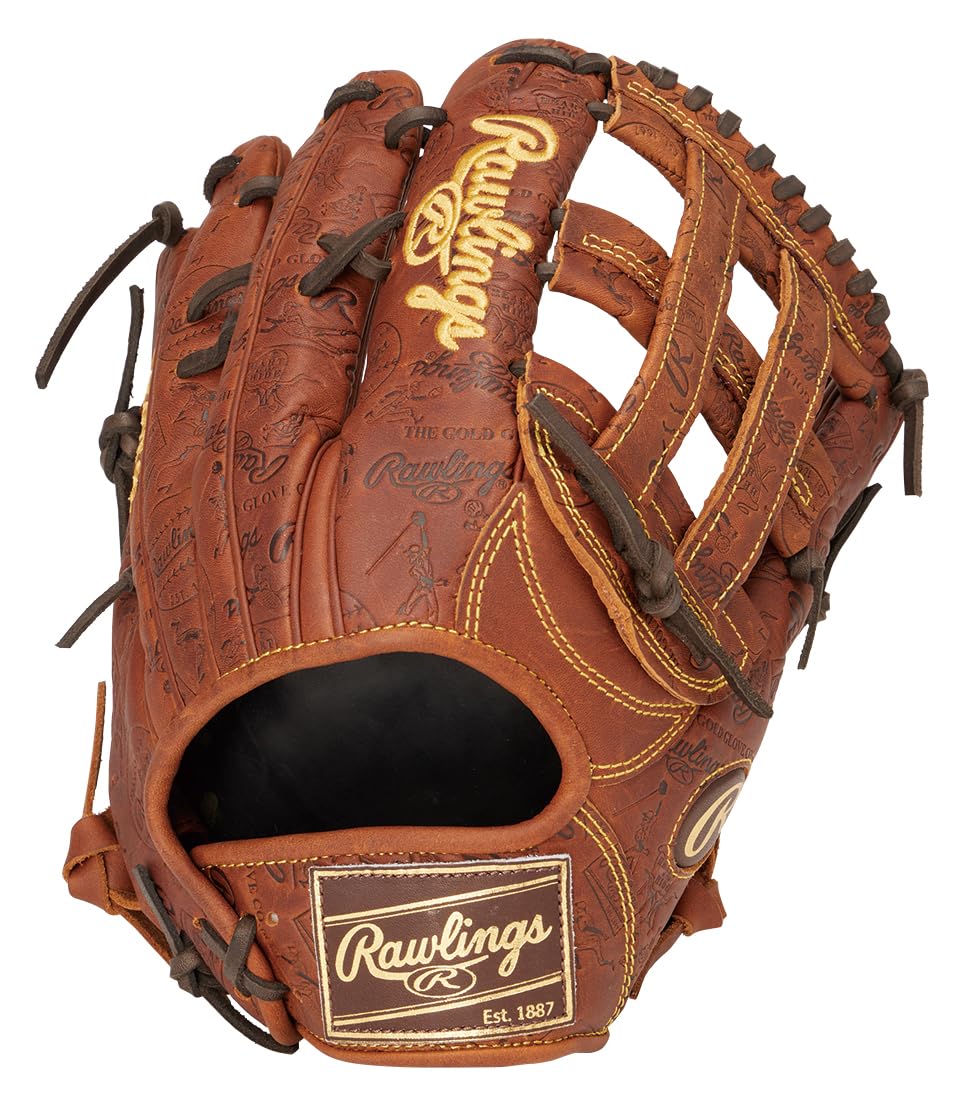 

Rawlings HOH RETRO STAMP Baseball Outfielder inches Glove, Softball, Model, GR6HSB88, Timber, 12.5 (Left-handed throw)