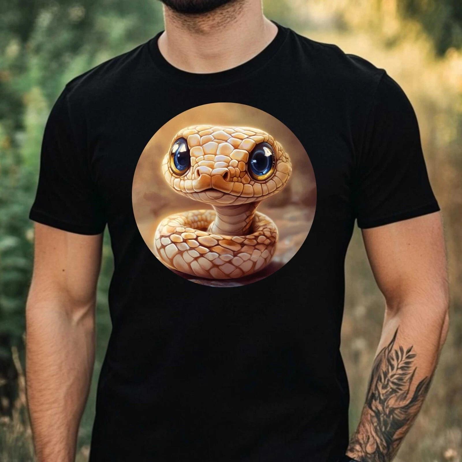 T-Shirt Herren Niedliche Baby Schlange Motiv Baumwolle Größe XS bis 5XL S