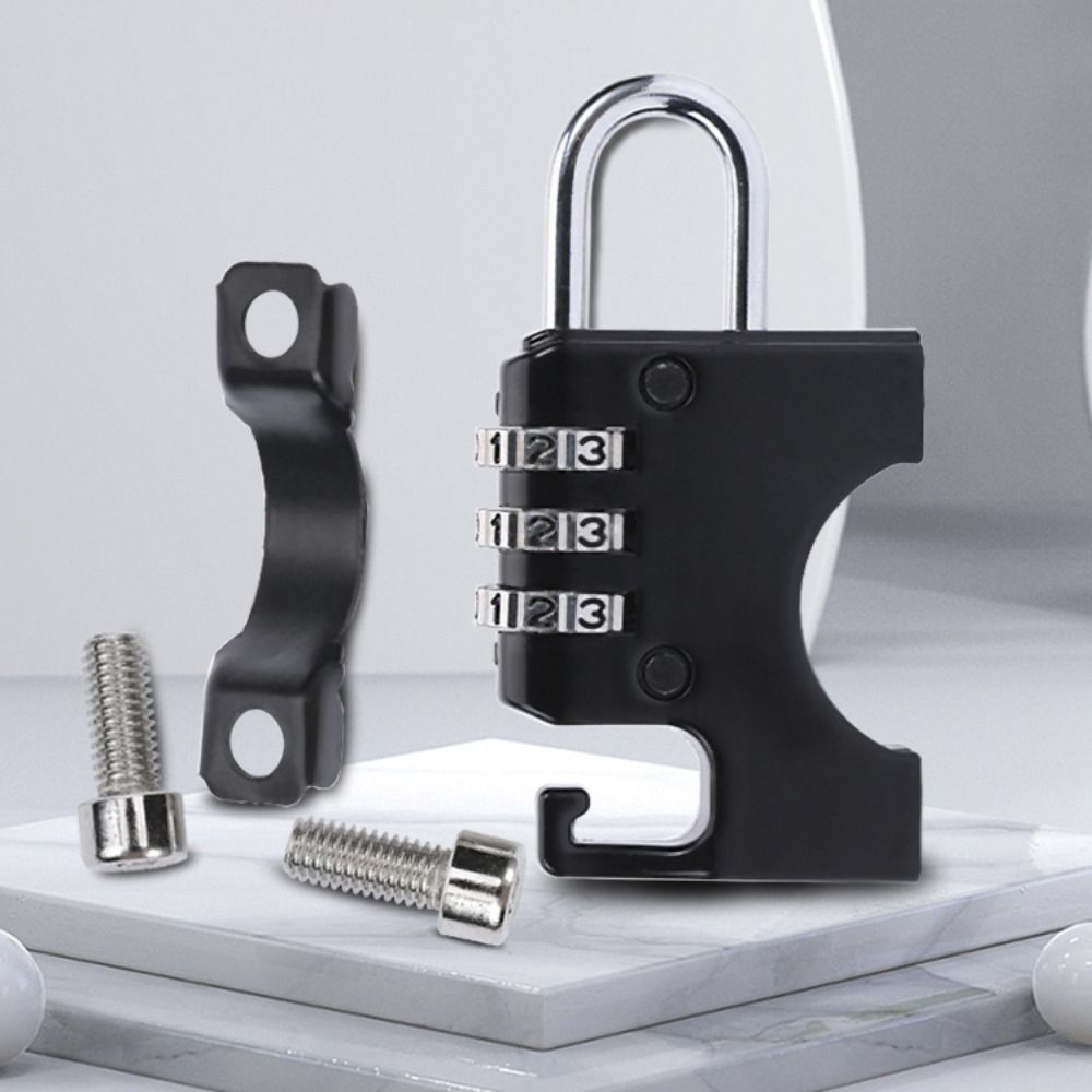 Waterproof Password Helmet Lock 3 Digit Anti Theft Padlock Durable Helmet Combination Lock  Bicycle