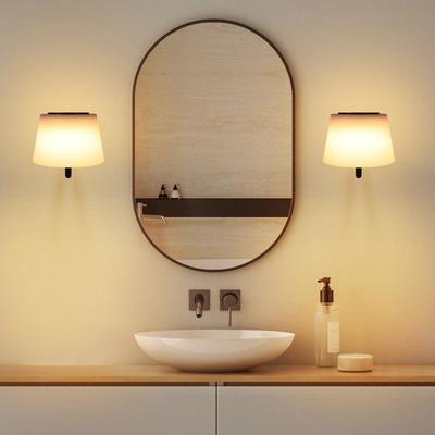 Indoor Wall Sconce - NETTLIFE - 2 Dimmable LED Sconces - Black - Battery Operated - Metal
