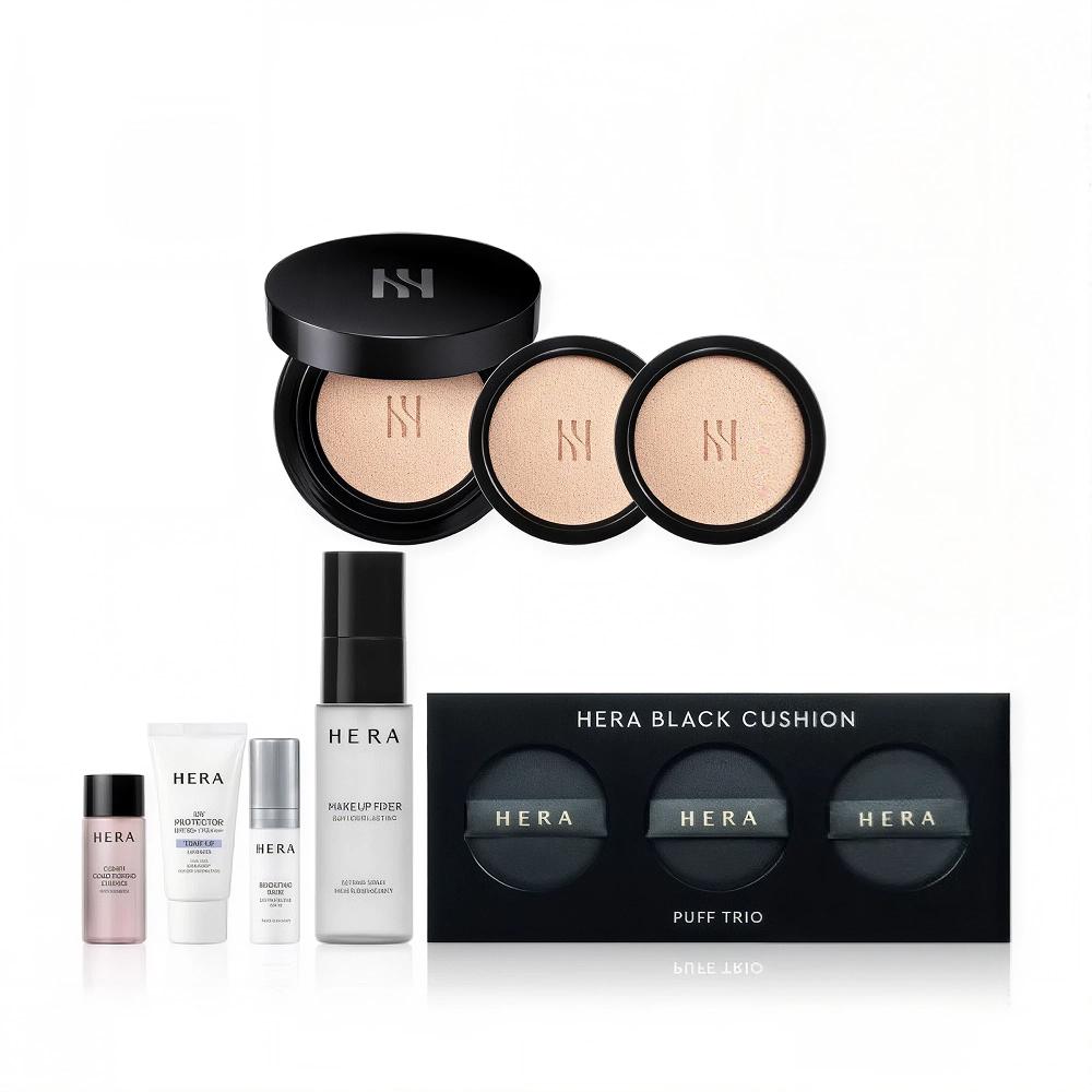 Hera Black Cushion Foundation DeluXe Spf34 Pa++ 15g + Refill 15g X 2 21N1