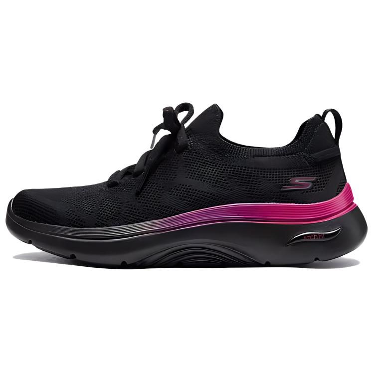 Skechers Go Walk Arch Fit 2.0 Удобные Дышащие Амортизирующие Прочные Низкие Повседневные Кроссовки Женские Черные 125320-BKPK 35