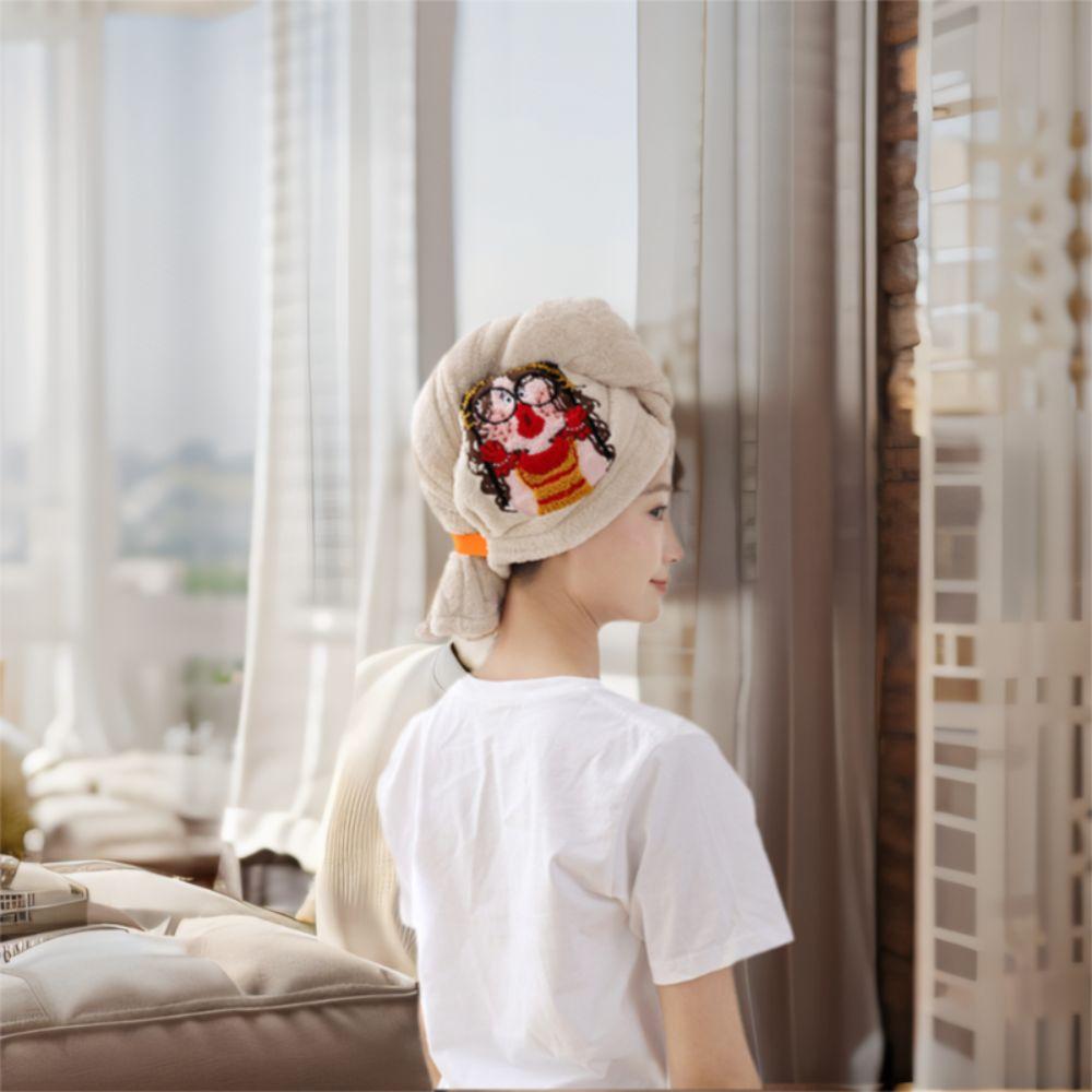 Coral Velvet Bath Hats Quick Drying Quick Drying Cap Comfortable Dry Hair Cap Hair Care