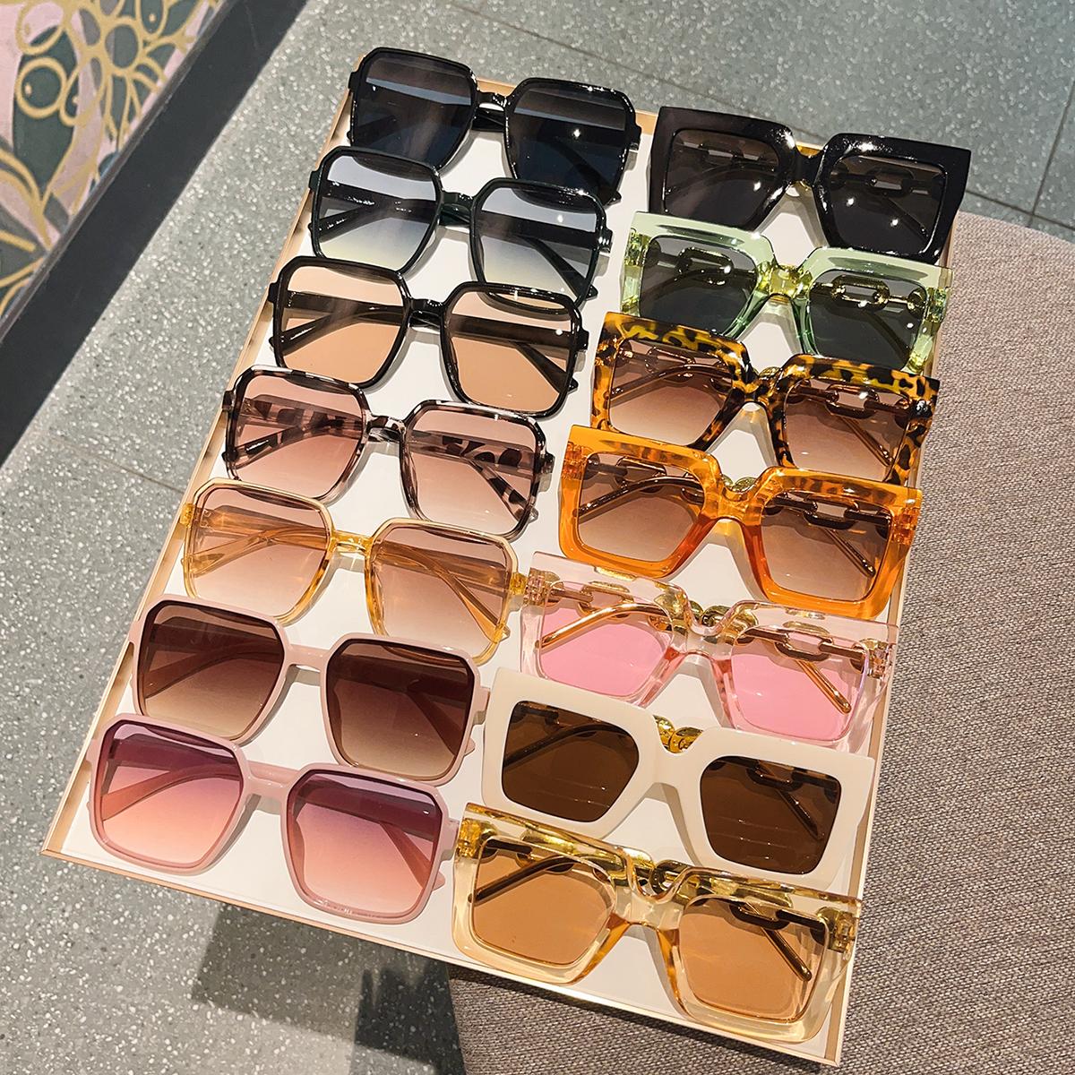 14Pcs Women s European and American Classic Popular Square Frame Versatile Street Style Party Beach Elegant Set Glasses