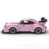 Beliebter MOC Kleinteile Rosa Sportwagen Bausteine Pädagogisches Zusammengebautes Modell Geschenk
