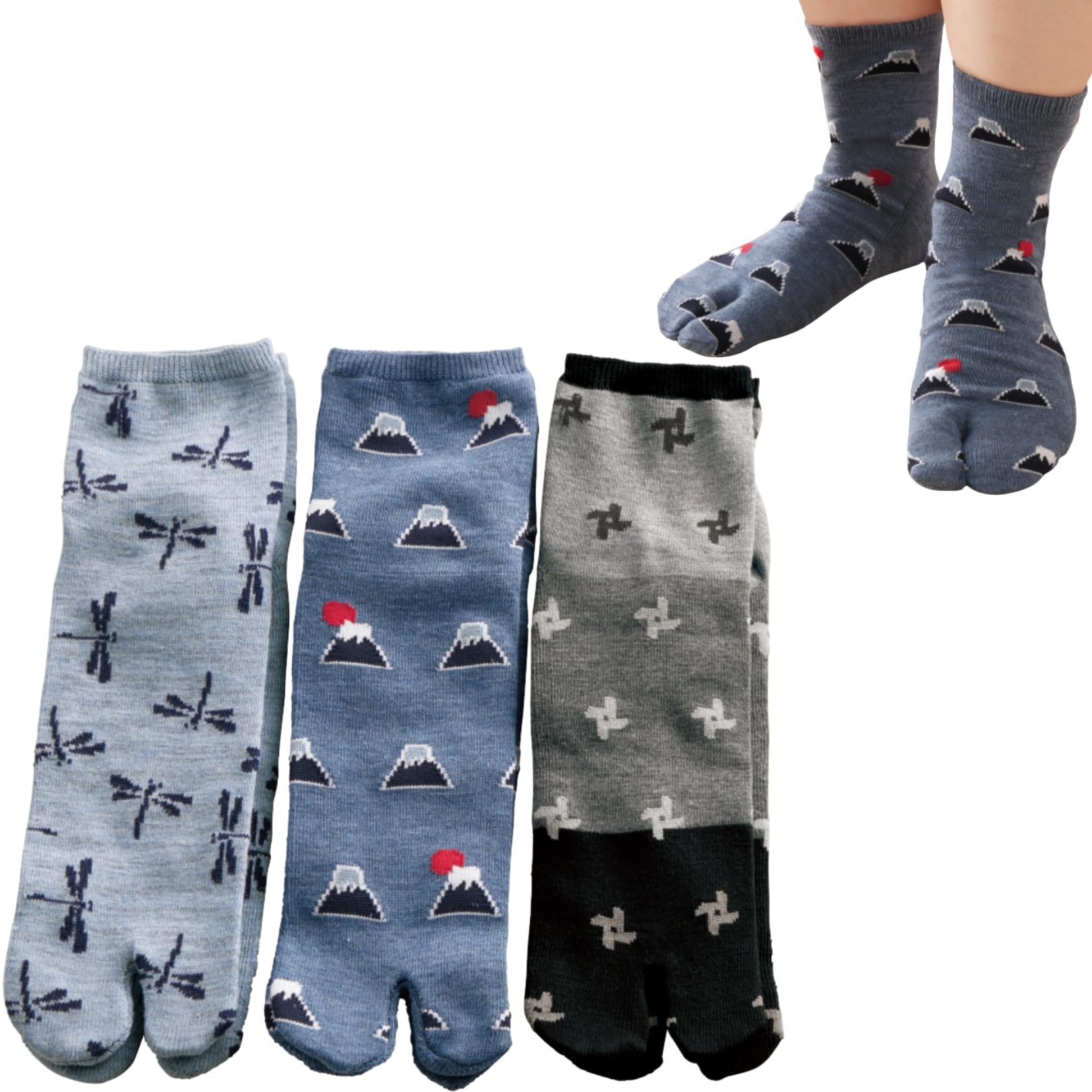 Улыбка Флис Теплый Набор Таби для Толстых Пушистых и Теплых и Легких для Холода В помещении и Дома Японский Набор Узор [улыбка улыбка] Носки на полной подошве, 3-цветные мужские,