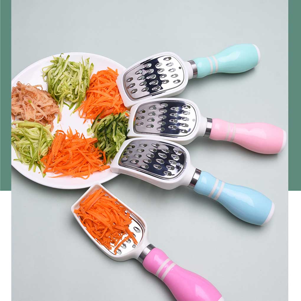 Kitchen Grater Bowling Ball Shape Vegetable Chopper with Handle Stainless Steel Slicer Manual Carrot Shredder Cooking Tools