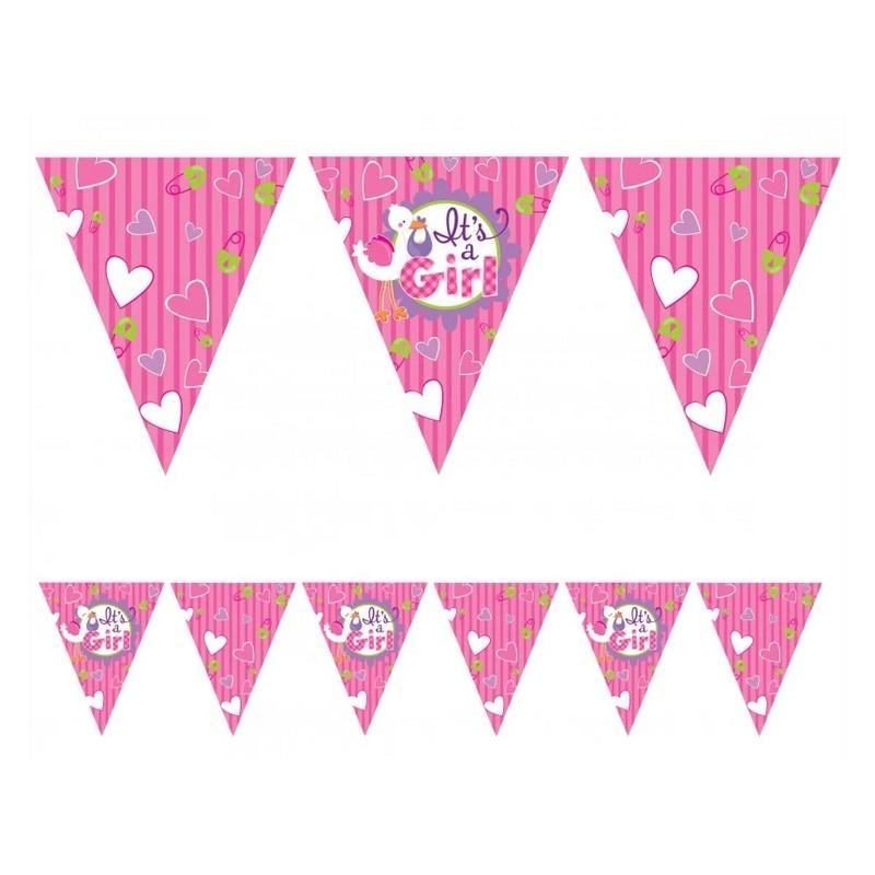 Creative Party It´s A Girl Paper Heart Bunting