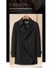 2025 Men's Luxury Woolen Down Coat - Double-Sided, Plus Size, Warm & Lightweight for Autumn/Winter Business Wear