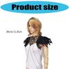 Feather Epaulette Shoulder Wrap Lace Choker Halloween Cosplay Costume Gothic Feather Harness Body Chain for Womens