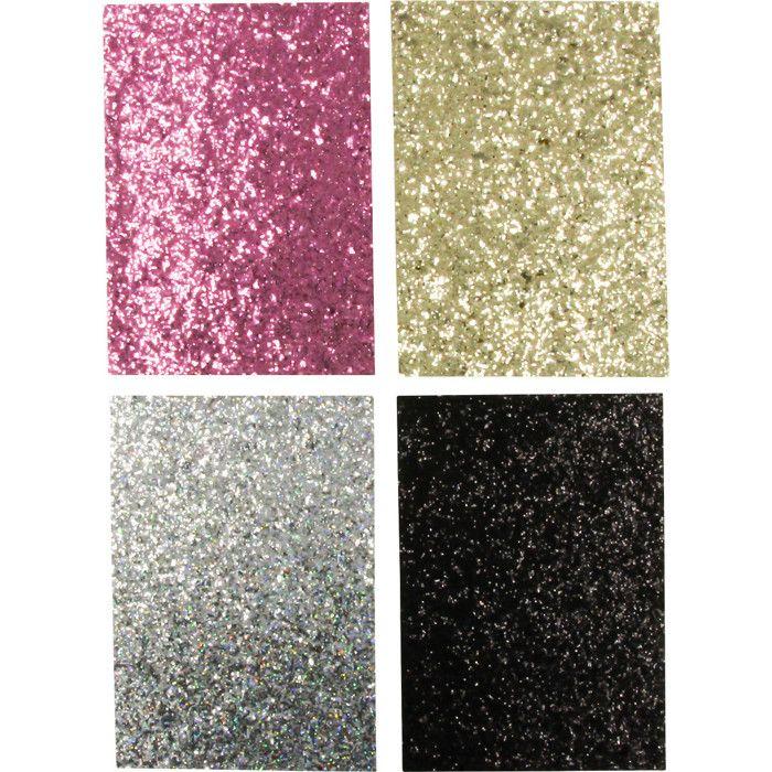 Coupon de tissu Pailleté A5 Glitter Noir
