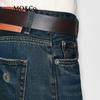MO&Co. Damen-Jeans aus Denim mit geradem Bein