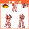 Festive Christmas Wreath Double Bow For Indoor And Outdoor Decorations
