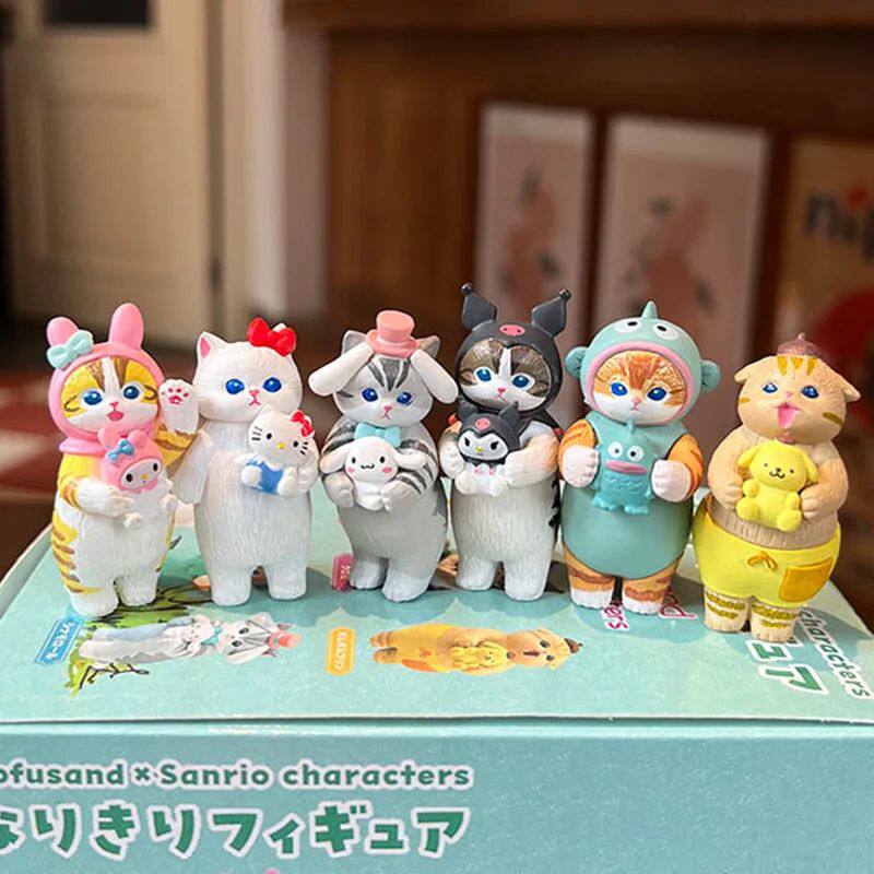 Mofusand X Kt Cat Standing Posture Series  Trendy Plaything Diy Desktop Ornament Car Decoration  Surprise Fun Present