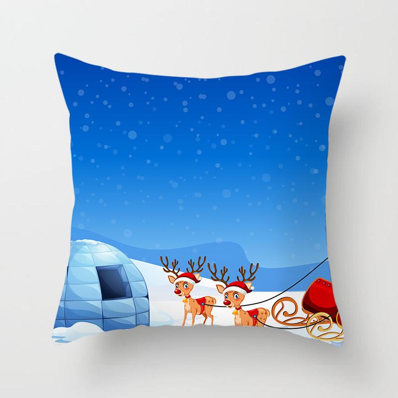 Cartoon Christmas Throw Pillow Set Santa Claus Sofa Gift Home Decor Pillowcase Christmas Gift Pillowcase