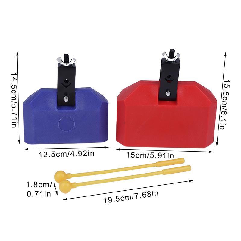 Cowbell Clapper Drum With 1 Hammer Pitched Durable Treble Jazz Drum Abs Bell Percussion Instruments Accessories Drums Part