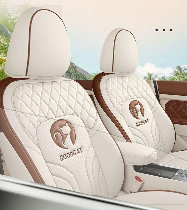 Applicable Purple ORA Good Cat Leather Seat Cover - All-Season, Breathable, Wear-Resistant, Full Wrap Design