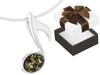 Short Silver Necklace Note with Green Amber Note Eight Silver 42