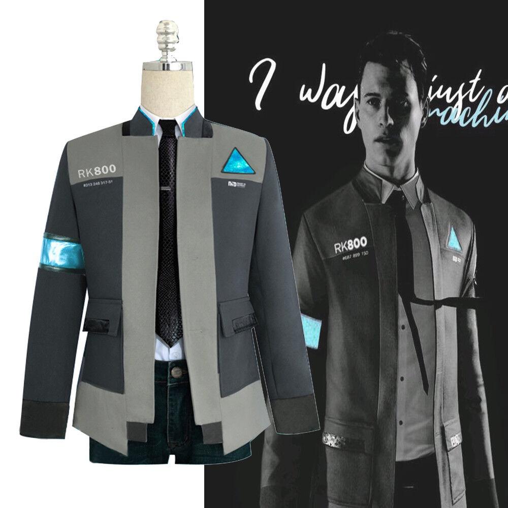 Premium Detroit Become Human Rk800 Connor Cosplay Costume Complete Outfit Jacket Coat For Ultimate Roleplay Experience