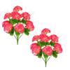 2Pcs Artificial Carnation Realistic 12 Head Fake Silk Flower Wedding Party Indoor Outdoor