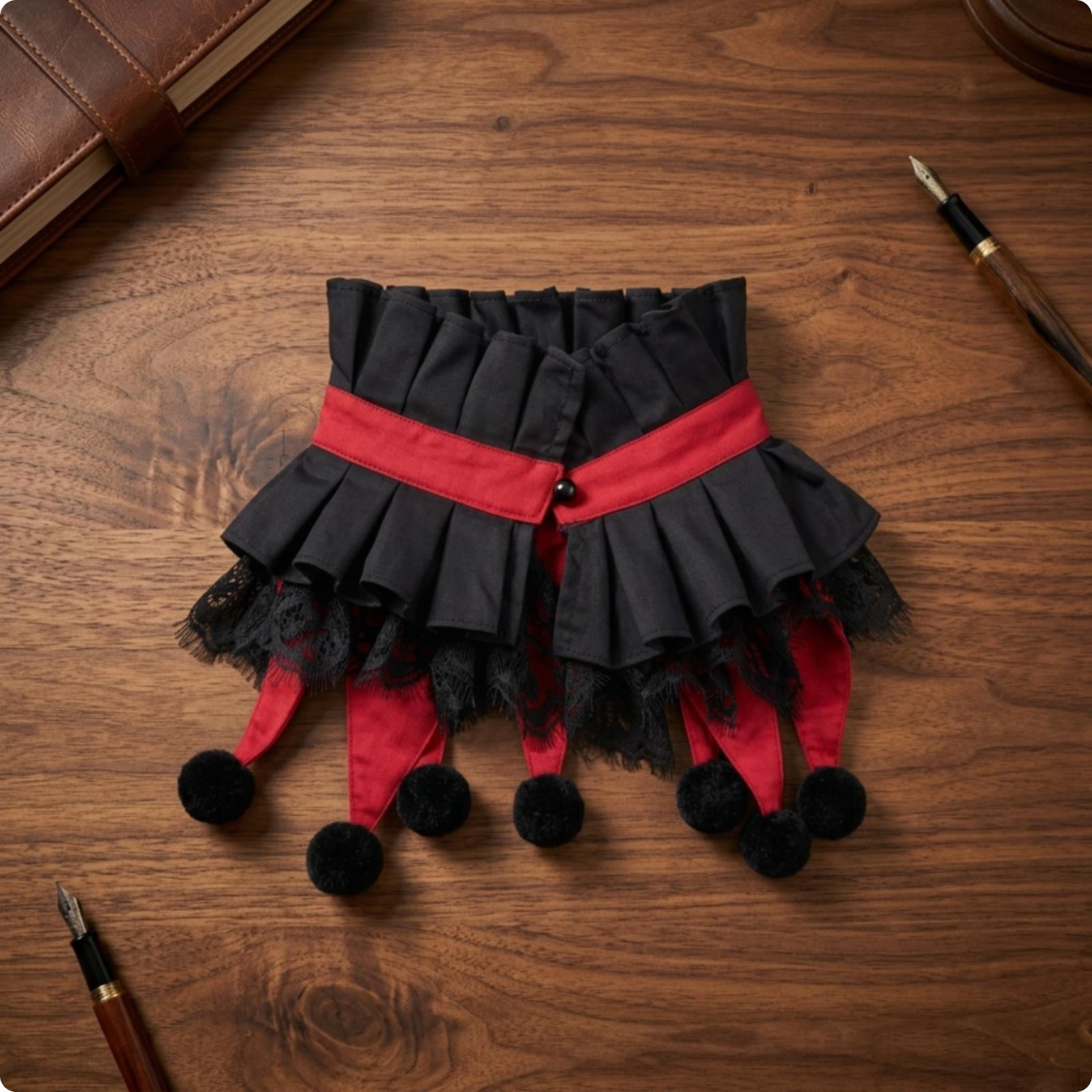 Clown Neck Gothic Theatrical Neckwear for Cosplayers, Entertainers, Halloween, Cosplay