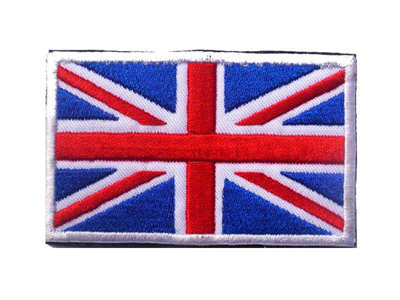 UK-Flagge Aufnäher Gestickt Klettarmband - Strapazierfähiger Stoffaufkleber