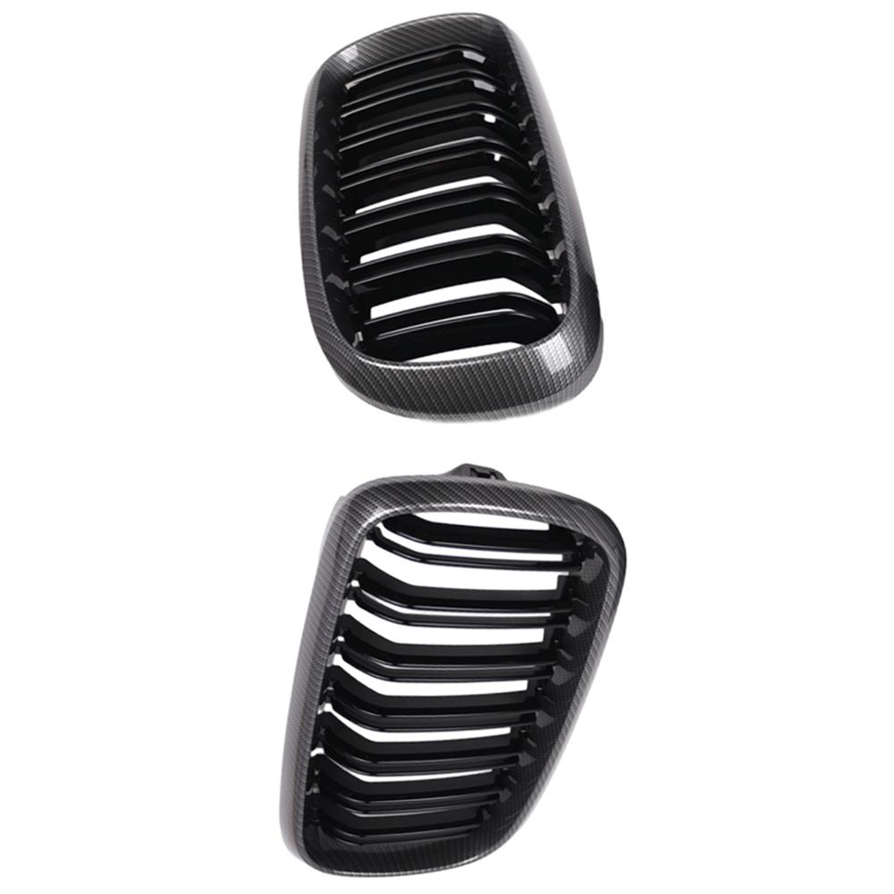 2Pcs Carbon Fiber Front Bumper Grille Racing Grill for BMW 2015-2018 X5M F85 X6M F86 14-18 X5 F15 X6 F16 51117294485 51712334710