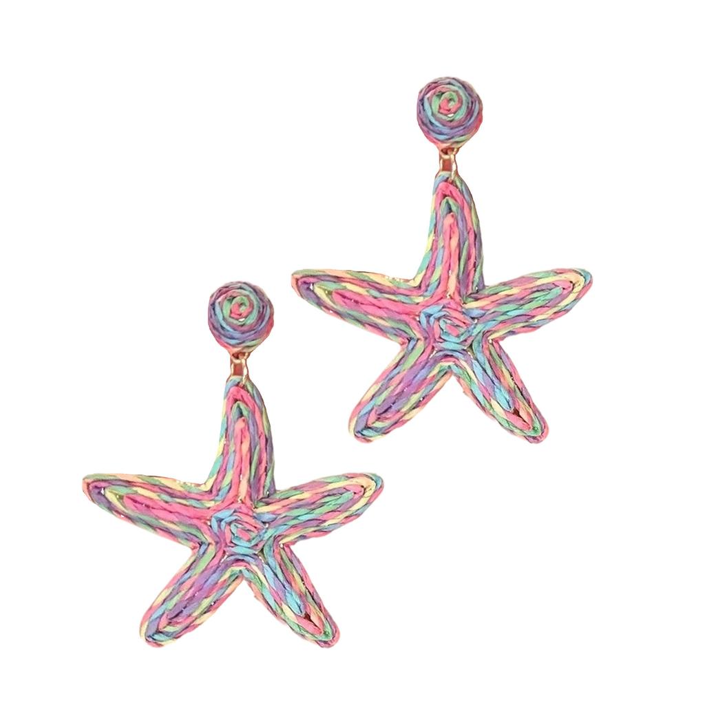 Beach Vintage Styles Starfish Earrings Portable Geometric Dangle Earrings for Trendy Women Party Fashion Accessories