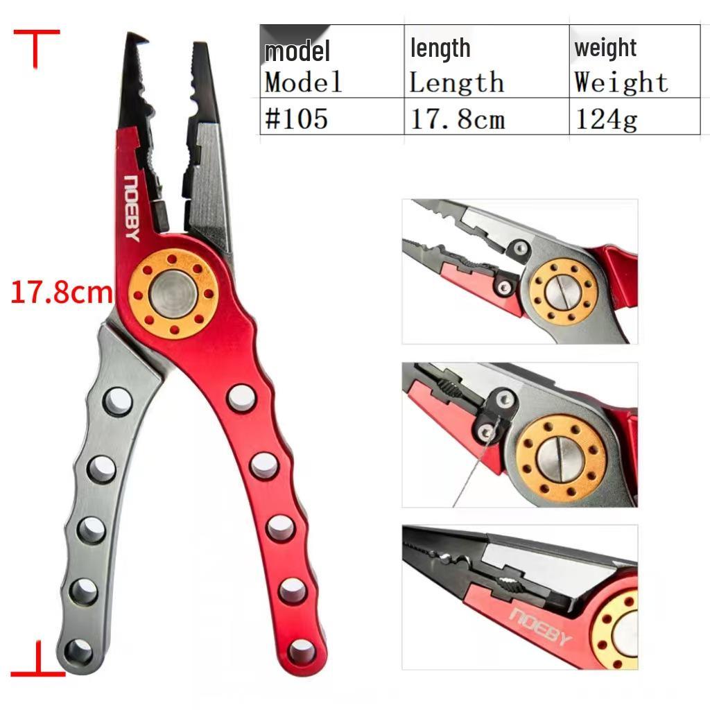Rebirth PLUS Aluminum Alloy Multifunctional Fishing Pliers - Ring Opener, Line Cutter, and Fish Control Tool for Saltwater Fishing