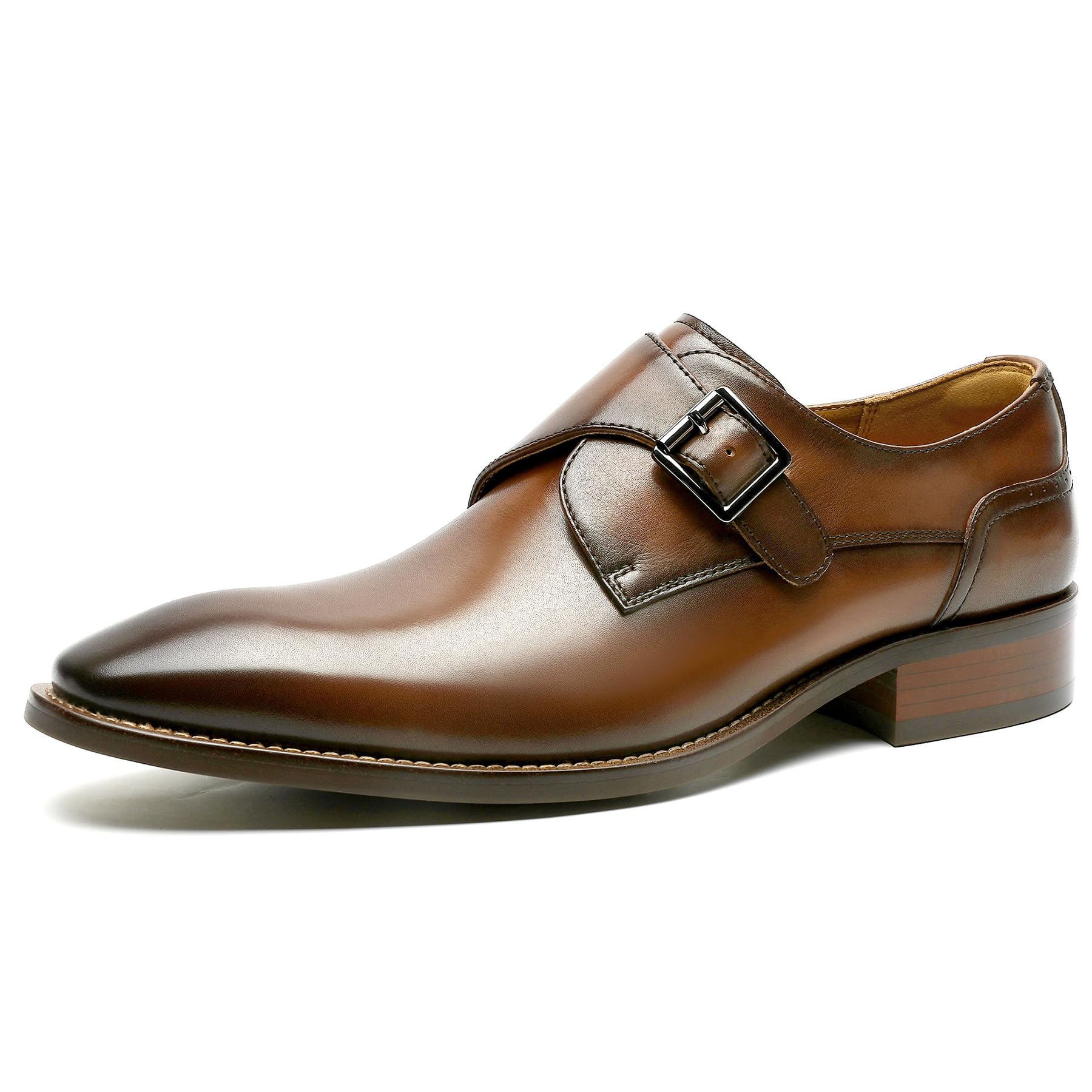 

Foxsense Туфли мужские из натуральной кожи на ремешке-монке, коричневые, 27,5 см, C183-02