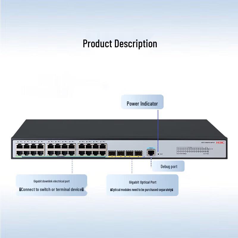 H3C S1850V3-28P-EI 24-Port Gigabit Managed Enterprise Switch Kit