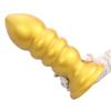 Golden Mushroom Irregular Dildo Beads for Men & Women - Threaded Anal Dilator Adult Toy