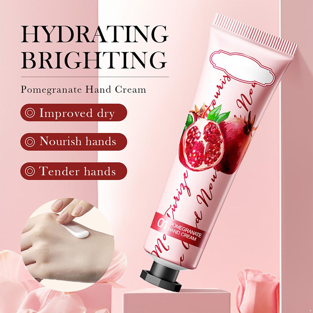 Travel-Size Hand Lotion Gift Set of 5, Moisturizing Cream with Fruity Floral Scents, Nourishing Care for Dry Cracked Hands in Winter