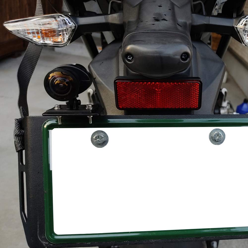 ALE Car Recorder Camera Stay Top Left Mount for Rear Camera Universal License Mount Black