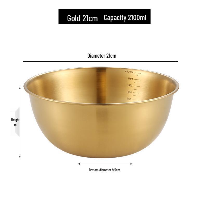 Nerezová multifunkční míchací mísa v korejském stylu se stupnicí