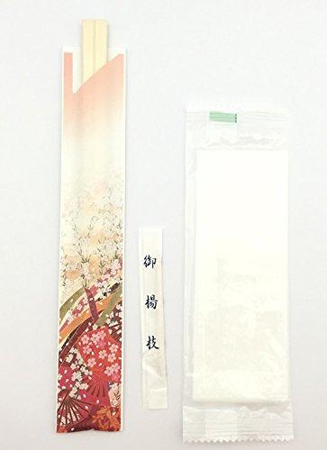 Engangs kimono 100 sett spisepinner, tannpirkere, håndklær, 3-delt sett, mønster,