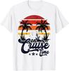 Auf Cruise Time Kokospalme Grafik Sommerurlaub Kreuzfahrt T-Shirt Herren Damen T-Shirts Oberteil